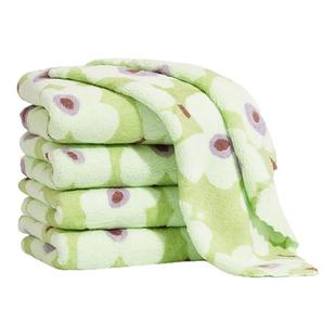 厨房专用强力吸水不掉毛抹布珊瑚绒家用印花加厚不沾油毛巾洗碗布