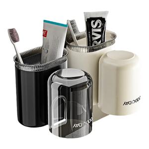 2025牙刷置物架免打孔壁挂式漱口牙膏电动牙具架子洗漱刷牙杯套装