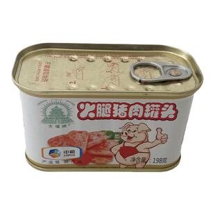 中粮天坛午餐肉猪肉罐头小白猪火腿猪肉即食火锅伴侣下饭菜198g
