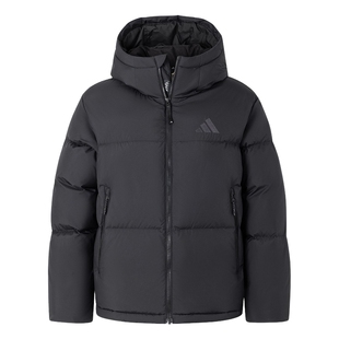 adidas阿迪达斯暖「芯」科技面包服冬女中长连帽羽绒服JV6192