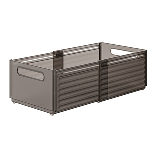 可伸缩橱柜收纳盒零食杂物储物盒厨房收纳筐家用桌面化妆品整理盒