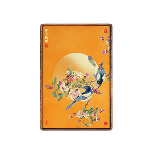 卧室书房古典桌面摆件喜上枝头好事成双铜工艺品高档礼盒情侣礼物