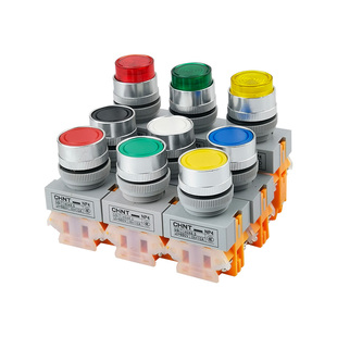 正泰按钮开关NP4-11BN自复位BNZS自锁开关Y090-11DN带灯启动点动