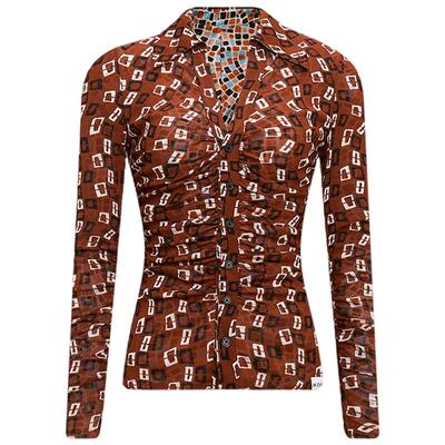 DVF摩彩缤纷/波纹锁链图案上衣