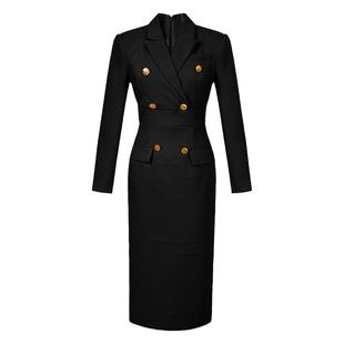 高级感通勤职业连衣裙女文秘职业装御姐上班正式场合干练西装裙子