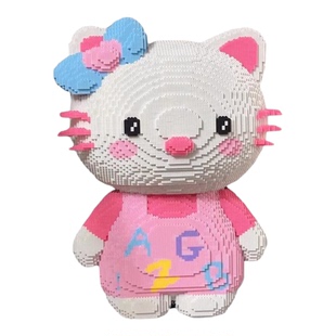 哈喽hello猫kitty凯蒂KT猫积木成人版拼装玩具库洛米儿童女孩礼物