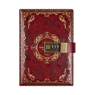 2024新款爆款B6复古密码本带锁日记本高中生学生创意手账本学生记事本文具笔记本上新推荐！