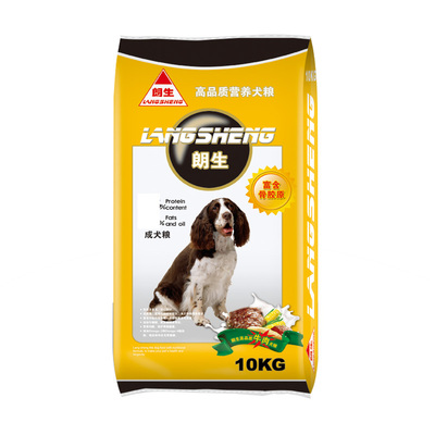 朗生牛肉味狗粮10kg成犬粮20斤装