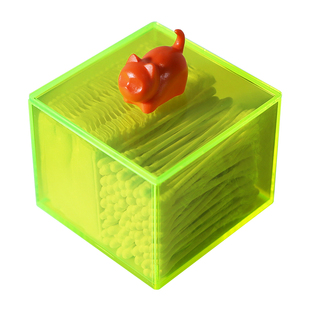 [空之喵喵]棉签化妆棉收纳盒亚克力牙签牙线医用高级卸妆棉二合一