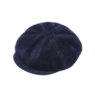RV Corduroy Newsboy cap美式复古 秋冬款灯芯绒报童八角画家帽