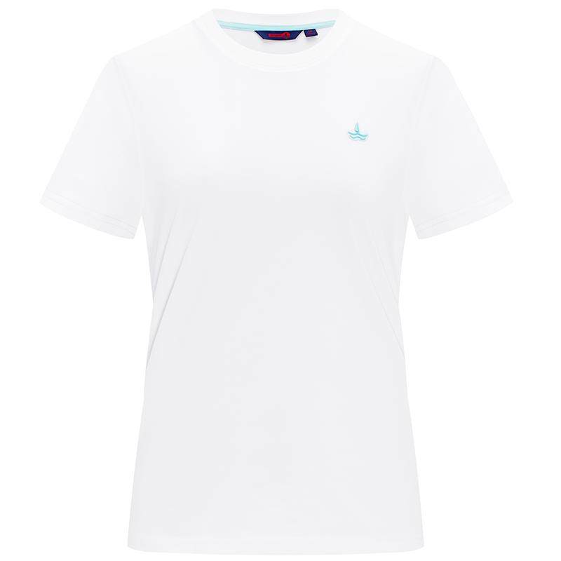 Navigare意大利小帆船白色圆领短袖t恤女夏季短款休闲体恤打底衫