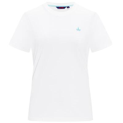 Navigare意大利小帆船白色圆领短袖t恤女夏季短款休闲体恤打底衫