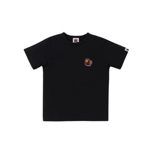 BAPE童装26年春夏卡通小猴BABY MILO猿人刺绣标短袖T恤X01103Q