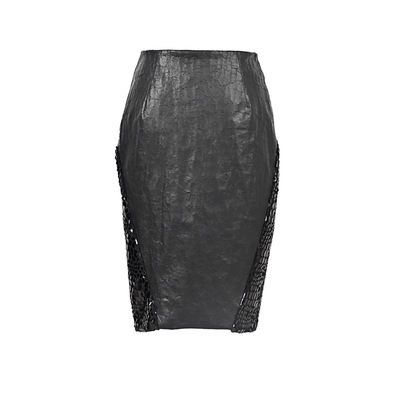 血液供给原创皮质裂纹半身裙