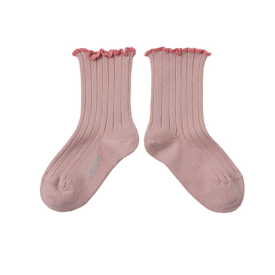 透气薄款纯色花边短袜百搭