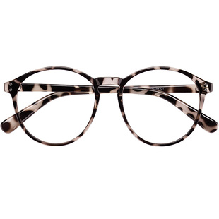 日系玳瑁眼镜框女高级感近视度数可配超轻素颜神器复古圆框眼睛架