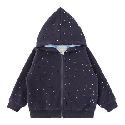 幼悠男童外套秋季插肩袖魔法帽星星连帽衫保暖透气童趣休闲秋装潮