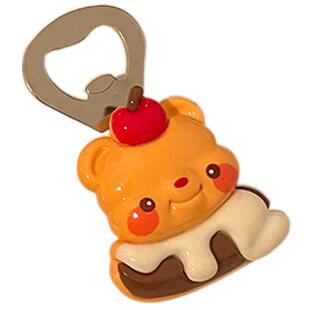 黄油小熊开瓶器可爱家用磁吸冰箱贴装饰ins啤酒开瓶盖神器起子