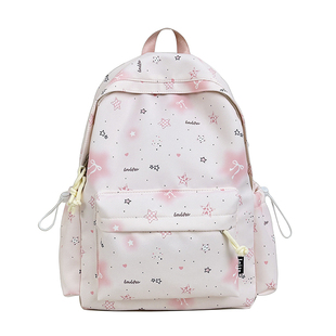 书包女初中生蓝色高颜值ins风小众韩系背包不撞款双肩包高中女生