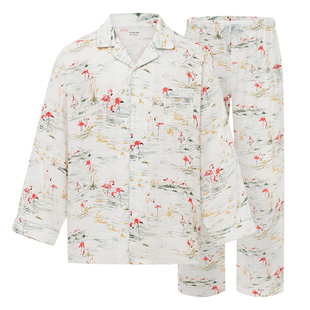 cutelife【轻羽】男士竹棉家居服套装长袖长裤秋冬四季休闲睡衣