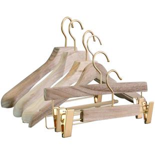 高档实木衣架轻奢高级木质防蛀女士宽肩大衣西装香樟木大衣架