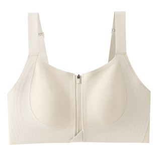 前拉链运动内衣女防震防下垂大胸显小束胸无痕收副乳大码背心文胸