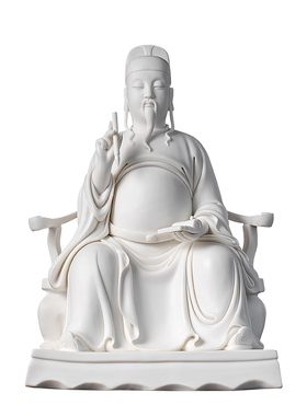 陶瓷摆件坐椅持笔文昌帝君