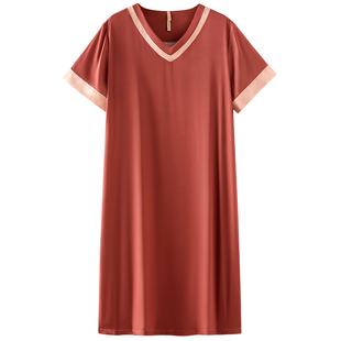 【商场同款】家乐芬睡裙女士睡衣夏季夏天丝绸冰丝短袖长款仿真丝