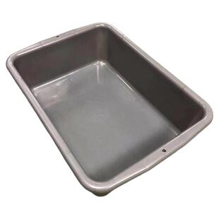 大号灰色玩具框特厚收碗盆酒店收餐车加厚熟料下栏盆安检框收餐盆