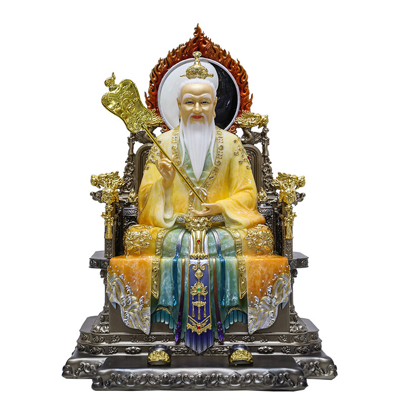 太上老君神像三清道祖像汉白玉元始天尊道德天尊灵宝天尊供奉摆件