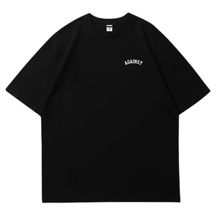 田栩宁同款基础款字母印花t恤短袖男女夏季宽松休闲百搭潮牌上衣