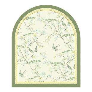 始见山桃入户进大门口玄关方形皮革地垫防滑易打理可裁剪踩脚垫