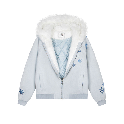 DARKAGE原创刺绣毛领座山雕棉服