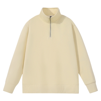 班尼路奥粒绒卫衣男款冬季浅米色