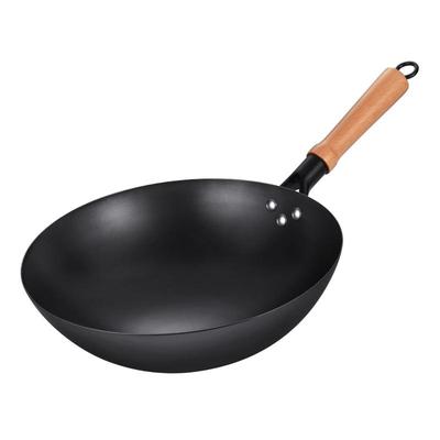 章丘炒菜锅无涂层铁锅家用不粘锅