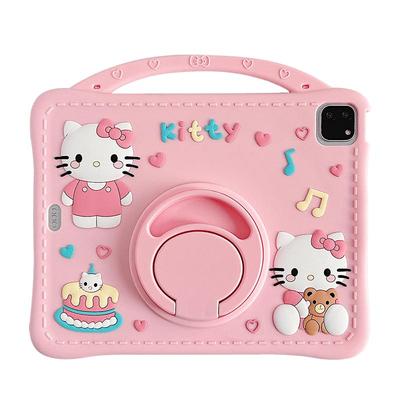 卡通粉色蛋糕猫咪适用苹果平板壳