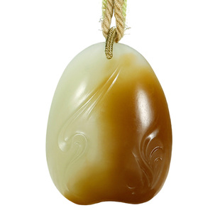 玉说和田玉随形吊坠男款玉坠糖青白玉本玉随缘随心青云真上玉挂件