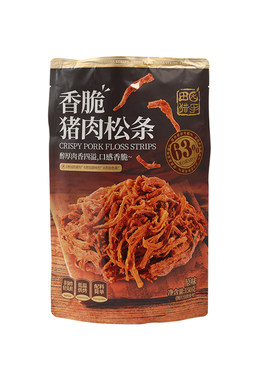 田园猎手香脆猪肉松条网红零食非油炸低温烘烤休闲熟食原味猪肉条