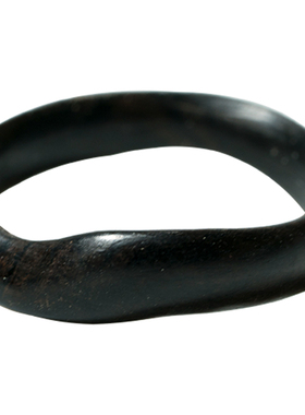 紫光檀木头情侣对戒纯手工定制