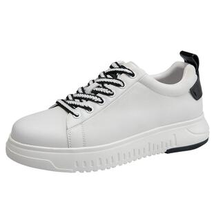 【运动皮鞋】Aokang奥康 秋季新款运动男鞋休闲百搭厚底板鞋