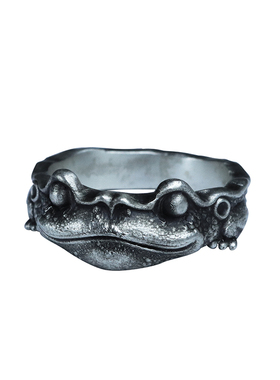 金蟾童话青蛙小动物纯银戒指环