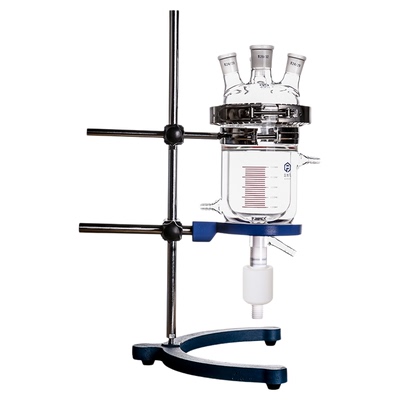 开口双层反应釜带下放料