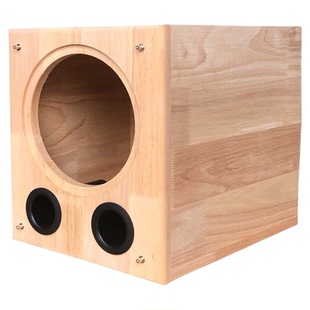 8寸实木原木低音炮空箱体 户外车载喇叭开孔可定制改装6.5到8大小