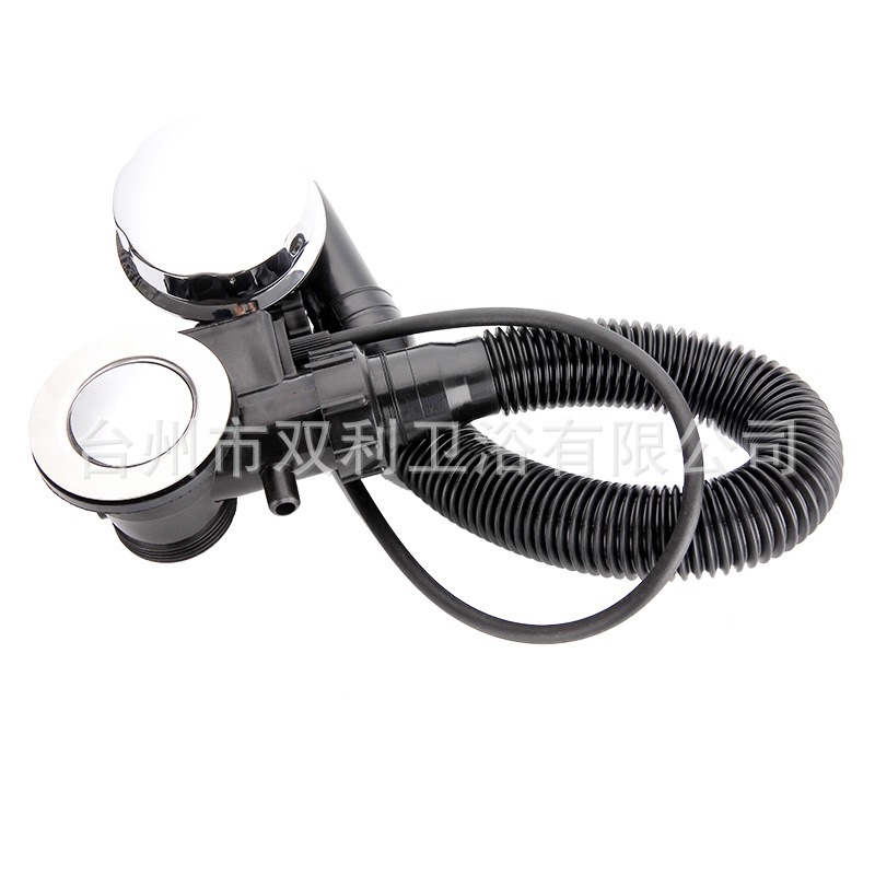 直供塑料浴缸机动式下水双头连体塑料波纹管式拖布池下水器。