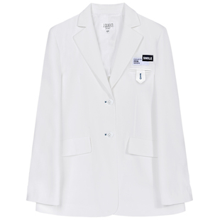 白色西装外套女春夏街头高级感宽松廓形上衣宽肩洋气炸街网红西服