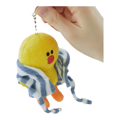 慵懒宅家系列睡袍毛绒钥匙扣