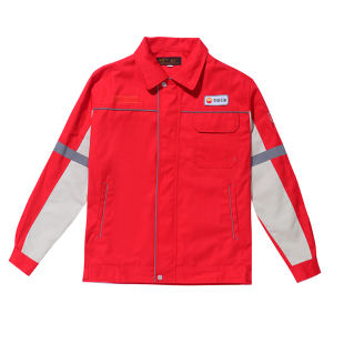 中石油工作服新款工衣红色防静电秋季厚双层气工厂车间上班劳保服