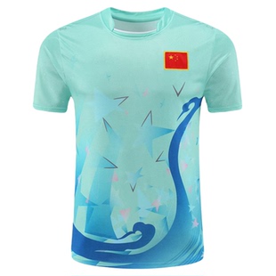 新款乒乓球服套装男女运动服短袖上衣速干训练比赛服排球队服印字