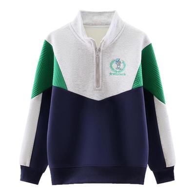 男童卫衣加绒高领打底衫