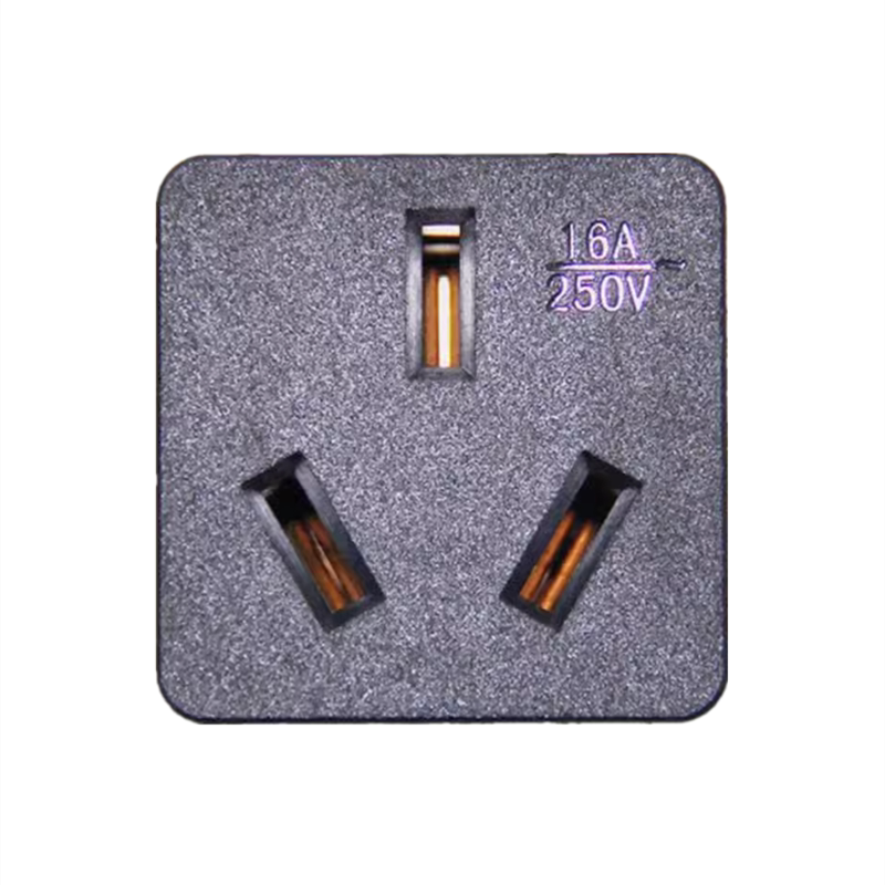 16A澳规嵌入式PDU模块插座35*35卡式三脚国标三孔插座逆变器插座